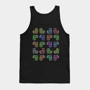 Hypnotic pattern with color hearts Tank Top